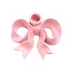 Pink Bow Ceramic Candle Holder Taper Candle Stand Candlestick Table Centerpiece Holiday Party Home Office Desktop Decoration
