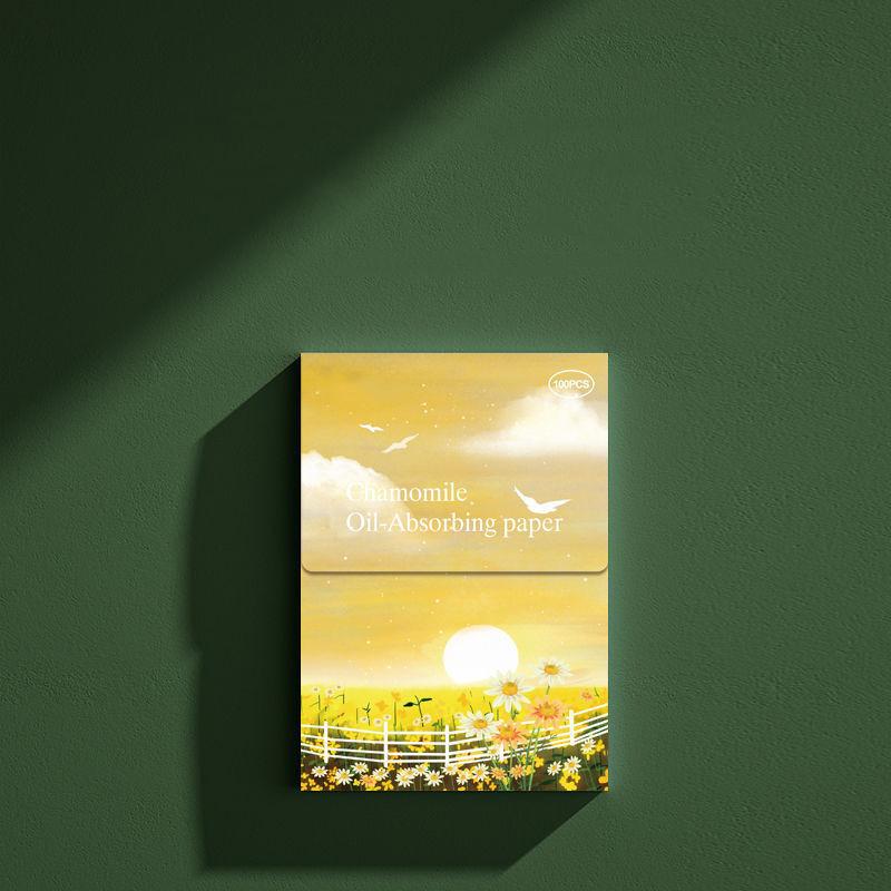 100 adet/torba Yüz Emici Yağ Kontrol Kağıdı Nane Mendil Yağ Temizleme Emici Levha Matcha Yağlı Yüz Kurutma Kağıdı Makyaj Yaz