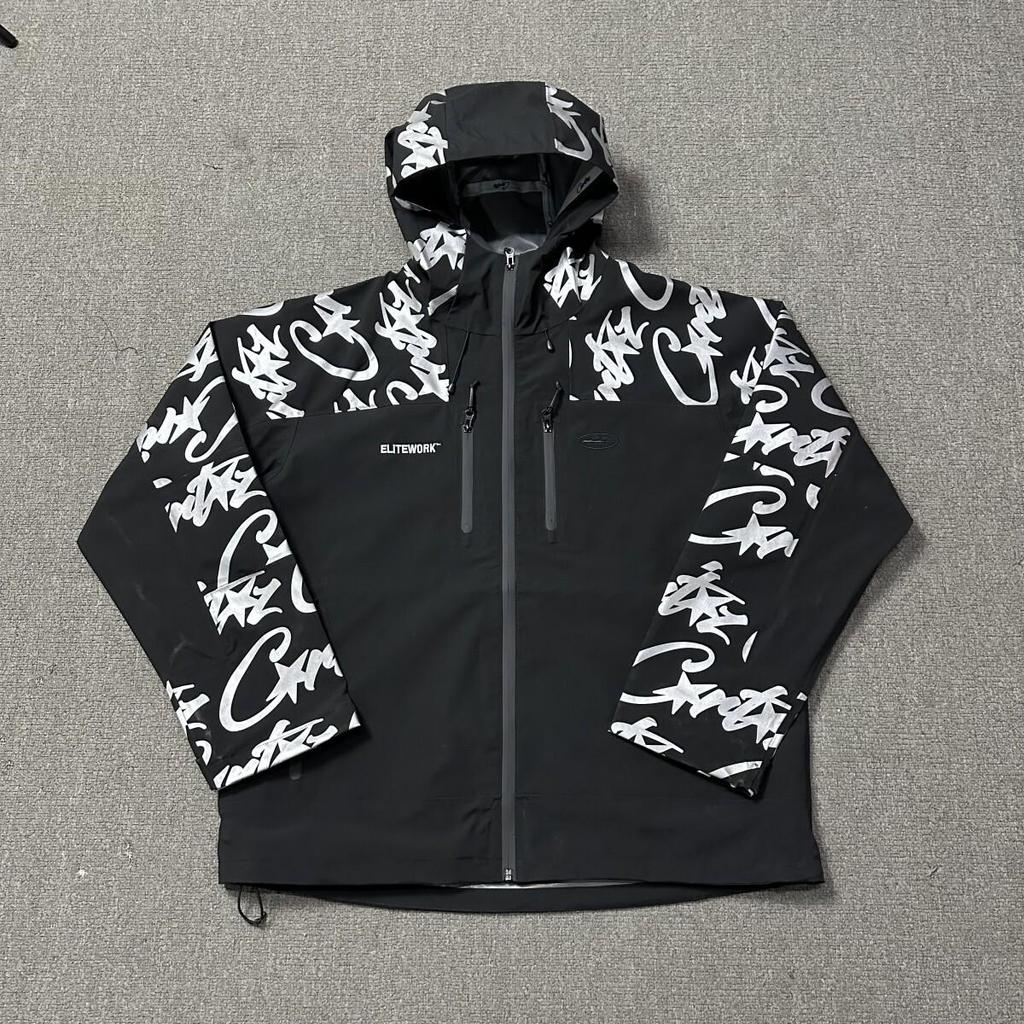 American Trend Demon Island Embroidered Cotton Puffer Jacket - Unisex Casual High Street Style