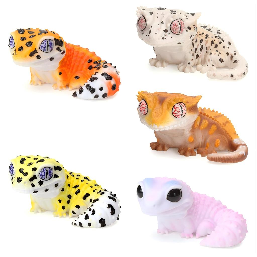 Gacha Scale Model Biological Cognitive Model Fukuo Shuomiya Soft Rubber Lizard Ornaments Action Figure Toys