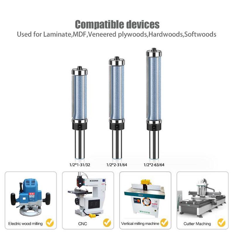 Εργαλείο κοπής ξυλουργικής μύτης δρομολογητή 1/2 ίντσας 12 χιλιοστών με μακριά λεπίδα με 3 λεπίδες