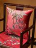 Luxury Peony Floral Embroidery Home Chair Decorative Pillow Cover Lumbar Support For Sofa Velvet Cushion Cover 45x45cm