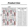 Christmas Snowman Shower Curtain Merry Santa Elf Deer Red Truck Polyester Fabric Printed Bath Curtains Bathroom Decor With Hoo