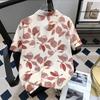 Hawaiian Full Printed Short-Sleeved Floral Shirt Men's Summer Thin Vacation Style Ice Silk Cool Half-Sleeved Loose Shirt