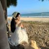 New French Super Good-looking Fairy White Dress Seaside Vacation Beach Dress High-end Solid Color Sleeveless Women's Clothing