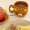 Chubbybaby Rilakkuma Cartoon Mouthwash Cup Cute Chubby Bear Plastic Toothbrush Cup Kawaii For Kid Couples Bathroom Daily Washing