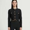 2025 Autumn Women's Slim Fit Jacket with Gold Button Details and Long Sleeves