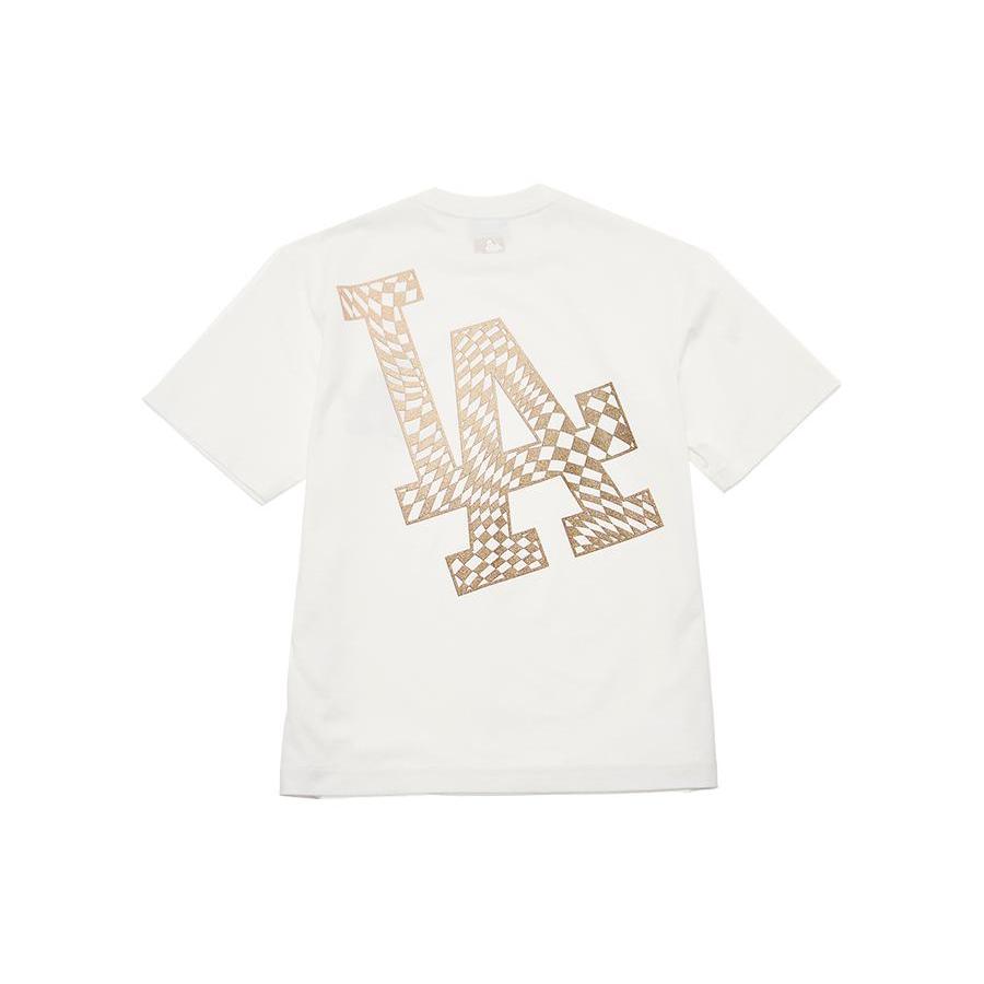 New MLB Los Angeles Dodgers T Shirt Unisex Ecru 3ATSO0143-07WHS