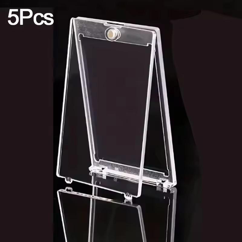 5/10PCS  Kpop Idol Photo Protective Sleeves Clear Card Holder Magnetic Attraction Type Gaming Sports Trading Card Display Case