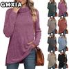 Fashion Women's Fashion Casual Solid Color Print Long Sleeve Blouses & Shirts