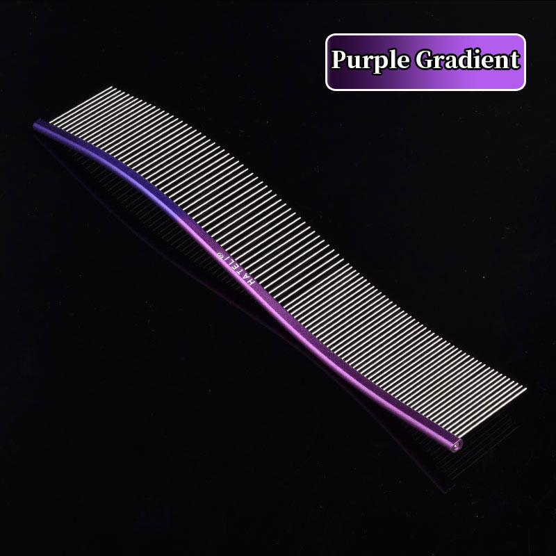 Pet S-shaped & curved Comb Professional Stainless Steel Grooming Comb Dense Sparse Teeth Dog Cat Cleaning Hair Reemoval Comb