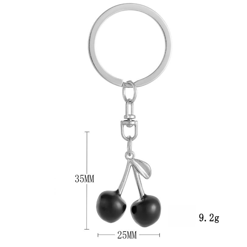 

Handbag Accessories Keyring Cherry Keychain Pendant for Women Girls DIY Key Chain Jewelry Gift DIY Cute Lovely Simulated Fruit 1pc High Quality чорний