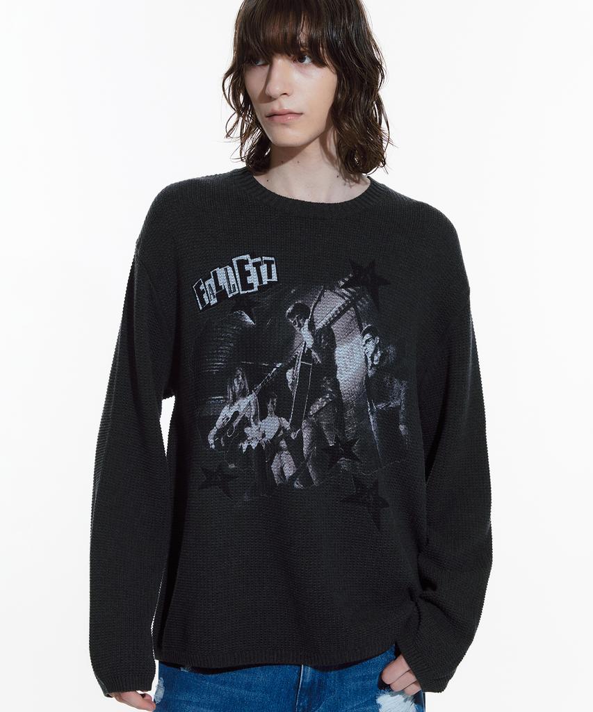 FALLETT Underground Long Sleeve Knit Charcoal