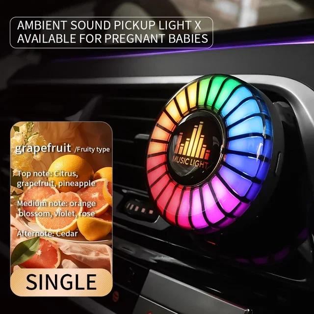 Smart RGB Pickup Lights LED 3D Ambient Lamp Sound Control Music Rhythm Lights Air Freshener for Car Gaming TV Creative Decora