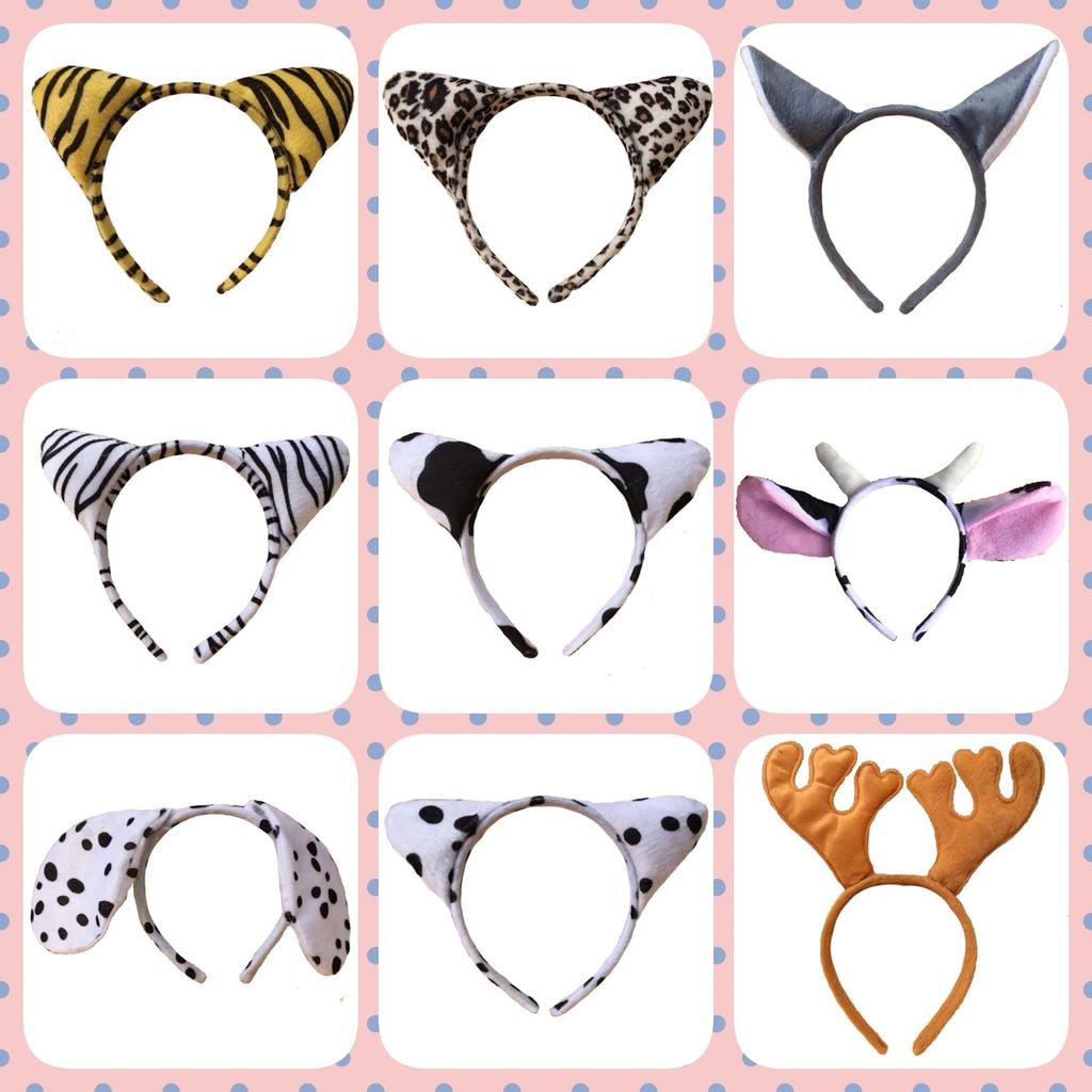 Cicogna Tierohren-Haarreif, Halloween Cosplay Kostüm, Tier-Requisite (Zebra)