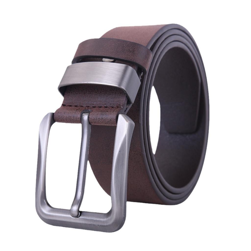 Solid Color Men'S Pin Buckle Belt Student Buckle Men'S Flat Belt Casual Belt