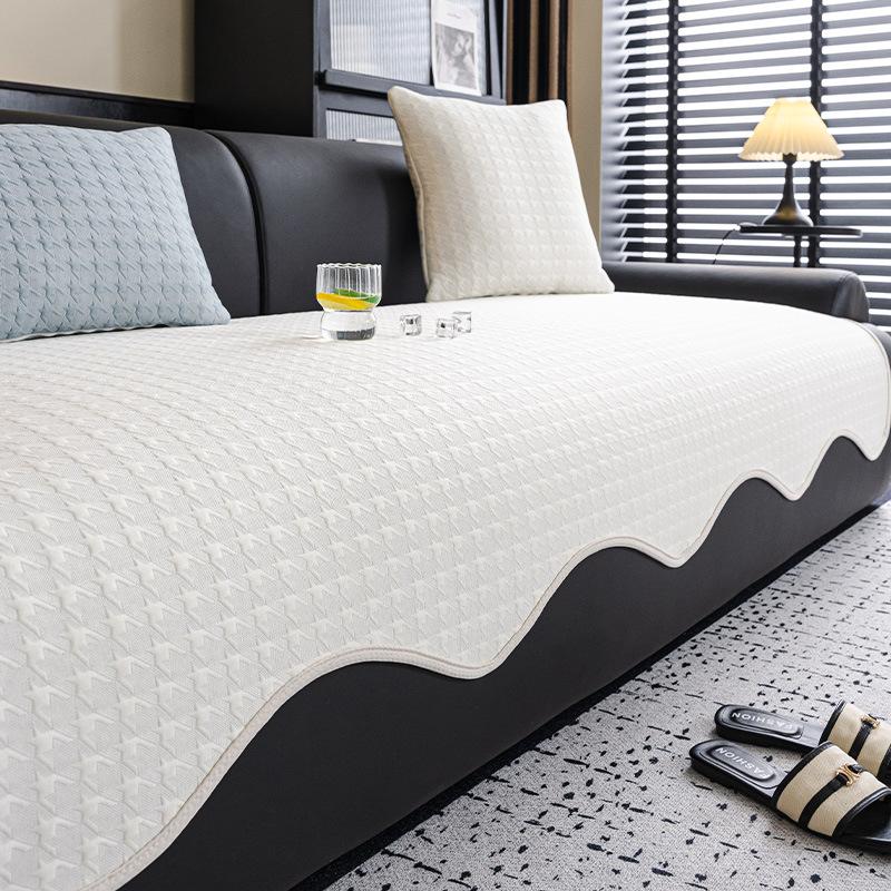 

Light luxury high-end sofa cushion, summer ice silk cool mat cushion 2025 new straight special-shaped sofa cover 90*90cm