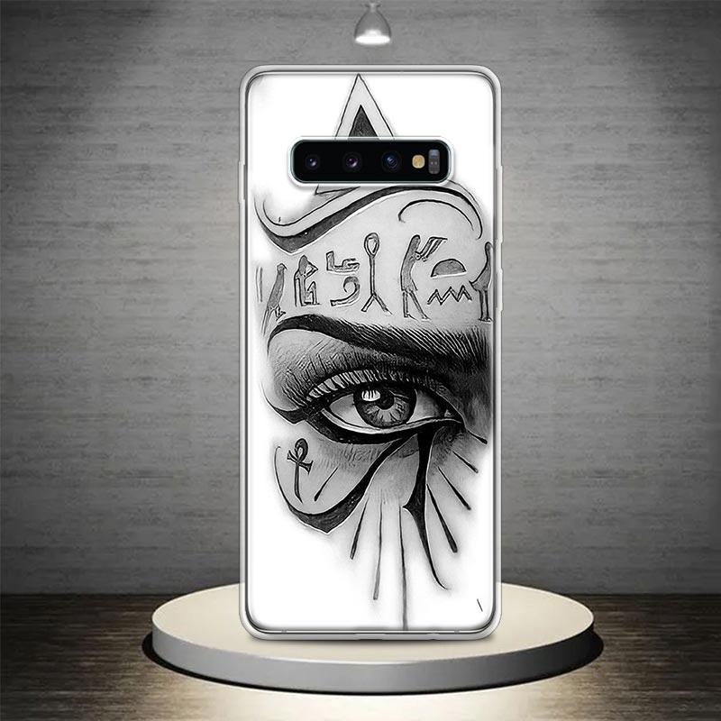 

Священный Глаз Гора Египет Фреска Чехол для Телефона Оболочка для Samsung Galaxy S22 S23 S24 S25 Ultra S21 FE S20 Plus S10 + S25Edge Мягкий Pa Samsung S25 Ultra