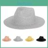 Straw Colored Plain Hat  Outdoor Wide Brim Sun Hats Uv Protection Casual Outings