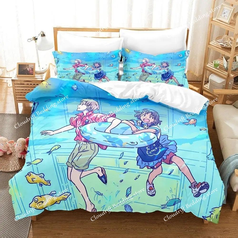 3d Printing Anime Deji Meets Girl Bedding Set Cartoon Anime Adult Kid Bedroom Duvet Cover Sets 3D Kawaii Girls