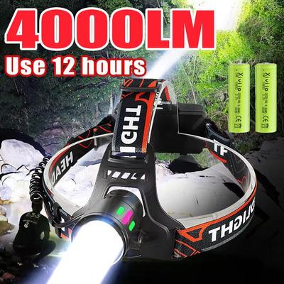 Rechargeable LED Headlamp High Lumens Head LED Front Flashlight Most Powerful Long Range Headlight Outdoor Fishing Camping Lights