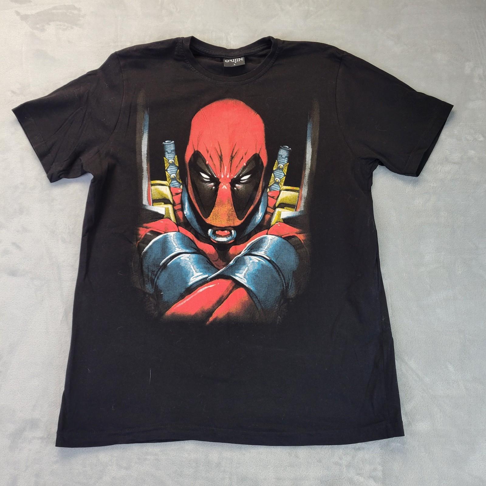 Deadpool T-Shirt Men L Color Graphic Orijin Marvel Comics Movie Film Large S