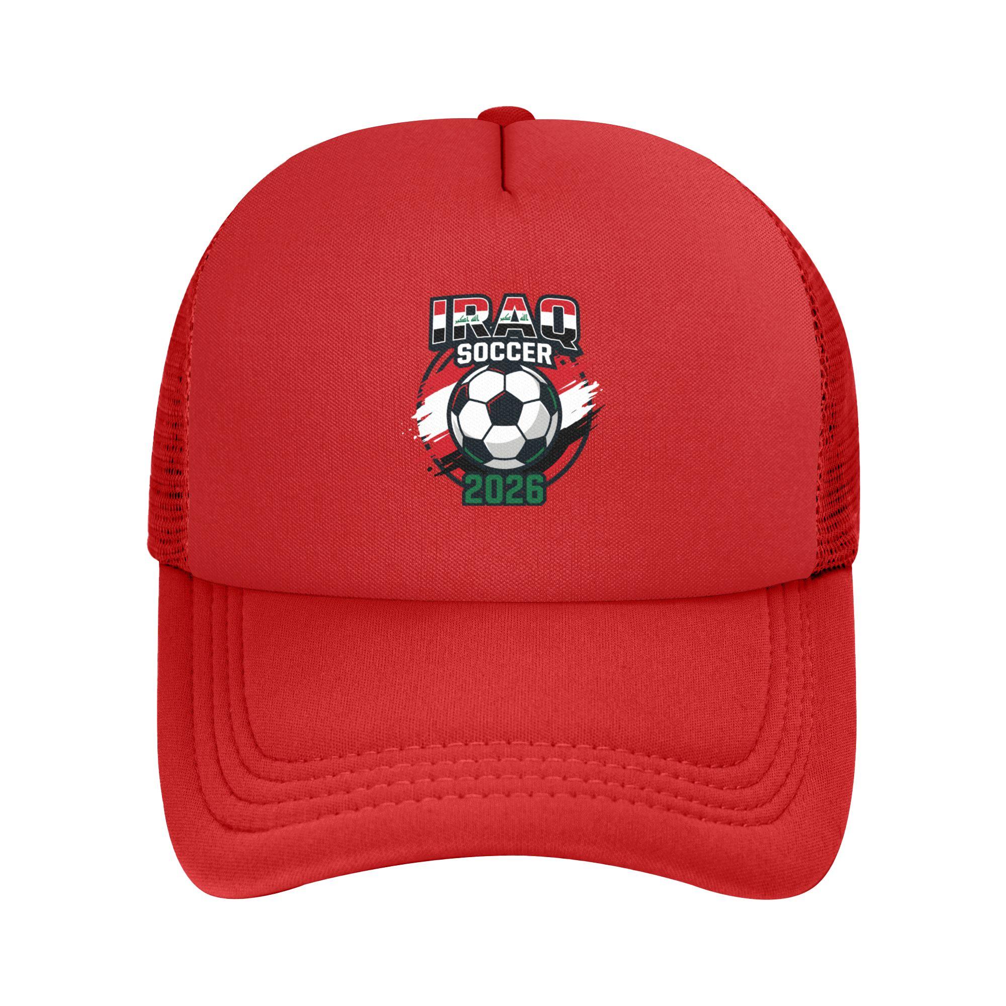 Iraq Flag Iraqi Soccer Football Casquette Unisex Outdoor Hats Adjustable Snapback Hat Casual Baseball Caps One Size