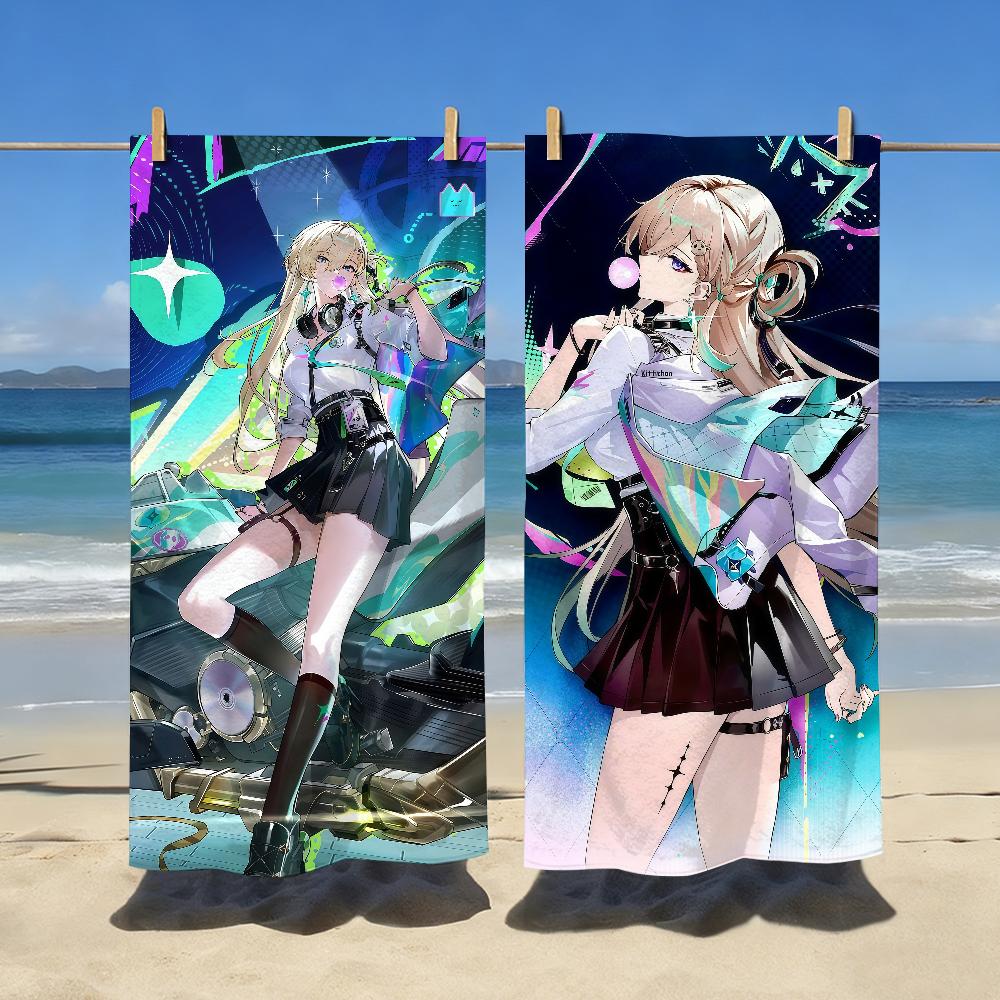 Lynae WuWa Game Towel Sports Quick Dry Travel Camping Gear Sandproof Soft Light Large Beach Towel