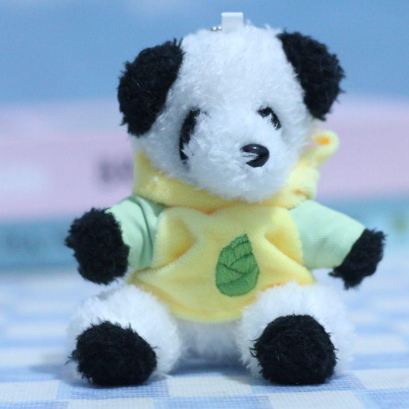 

Lovely Animal Plush Panda Keychain Toy For Bags And Keyring Adornment In Colors Soft жовтий