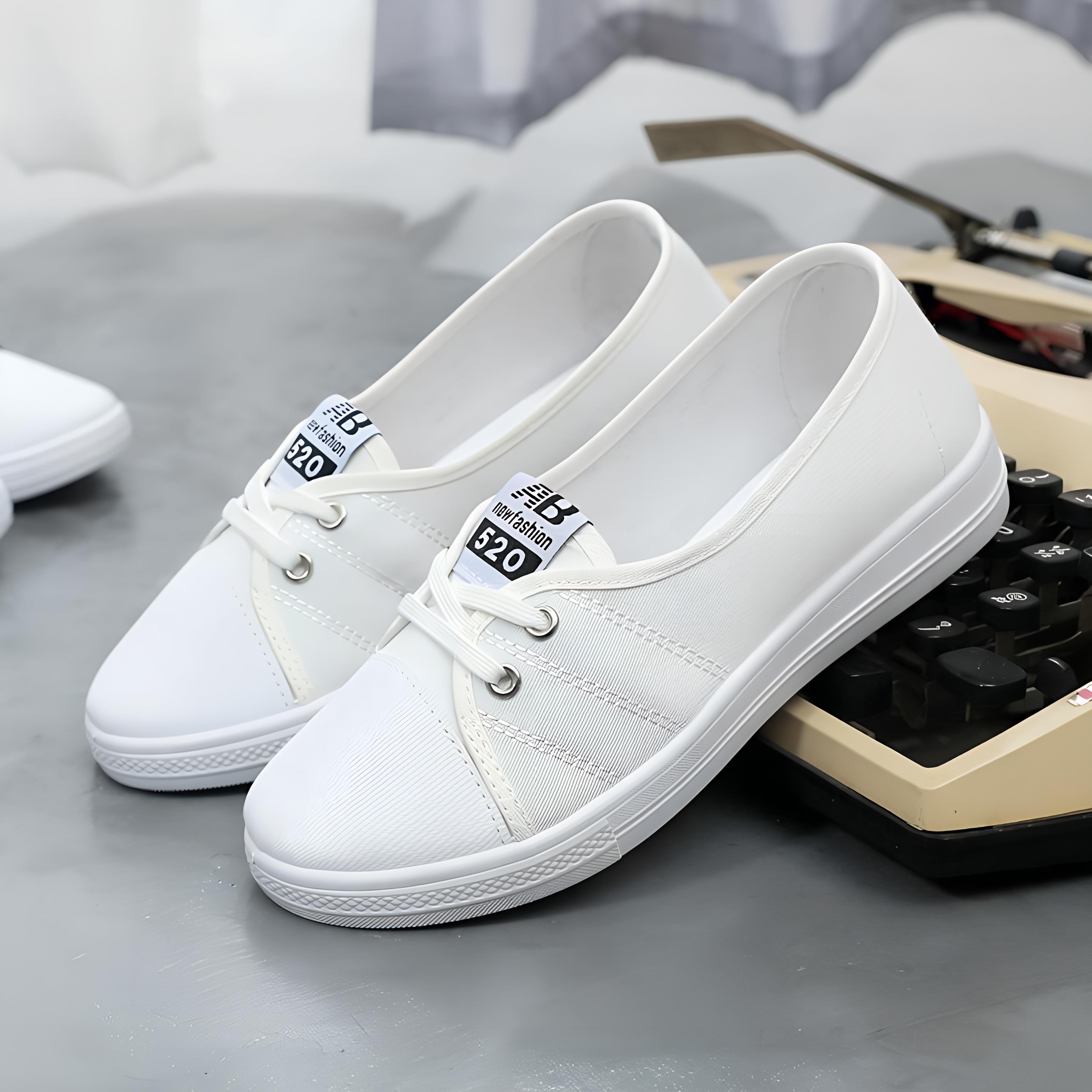 

Женские дышащие парусиновые туфли в корейском стиле — удобные, универсальные, с неглубоким вырезом 39 белый