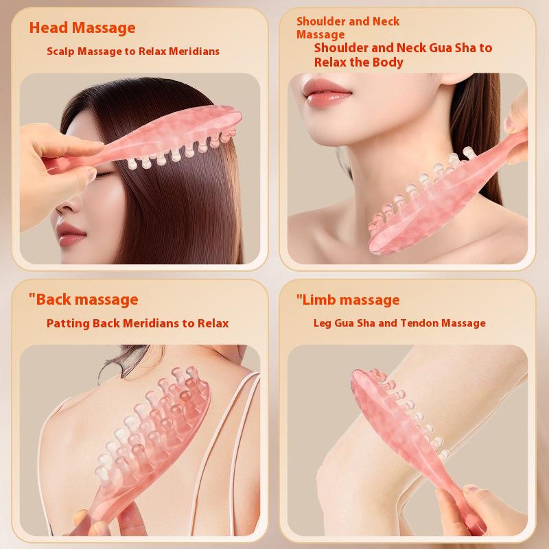 Scalp Relaxation Massage Comb Massage Body Face Lifting Eye SPA Massage Plate Resin Multi-functional Scraper Tool Men Woman