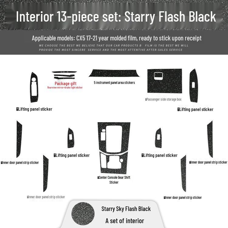 Mazda CX5/CX30 (17-21) Interior Carbon Fiber Sticker - Damage-Free Replacement