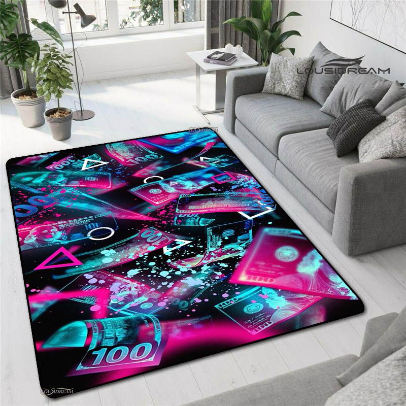 Anime Gamer Game Controller Rug Kids Play Carpet Living Room Bedroom Door Non-slip Mat Photography Props Birthday Gift Alfombra