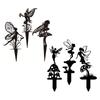 3PCS Decorative Garden Stakes Metal Yard Art Decoration Fairy Stakes for Patio Lawns Porch