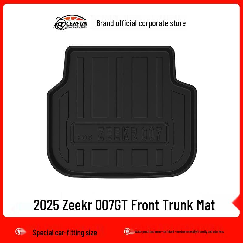 Geely ZEEKR 007GT TPE Eco-Friendly Foot Mats & Trunk Mat with Carbon Fiber Texture & Galaxy Carpet Backrest Pad, Suitable for 25 Years.