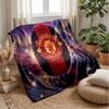 Manchester United Theme Blanket Soft Flannel Blanket Plush Throw Blanket Cozy Sofa Bed Blanket for Home Decor