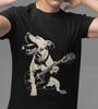 T-Shirt Rock Dog T-shirt Suonatore di Chitarra Elettrica Regalo Divertente Golden Retriever Musicista