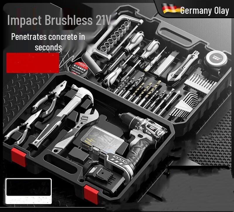 

Oulaide 21V Brushless Cordless Impact Drill & Screwdriver Kit CN plug (adapter included)