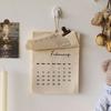 Ins Cotton Cloth 2026 Wall Calendar Korean Style Decorative English Calendar Office Home Decor for Popular Posing Prop