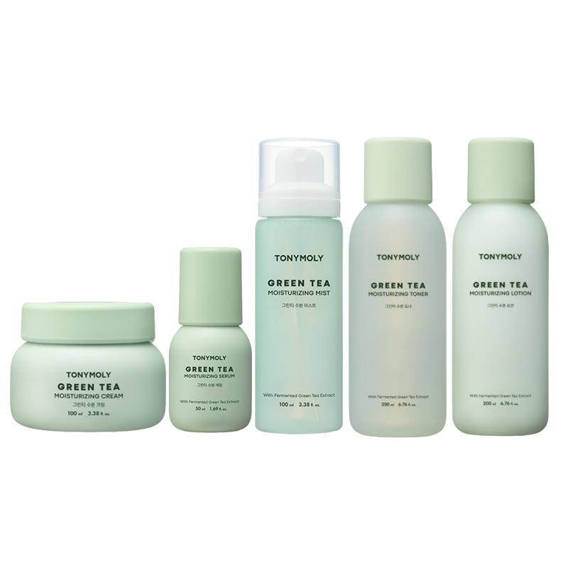 TONYMOLY The Chok Chok Green Tea Watery Skin Care SET di 2 (Toner + Lozione)