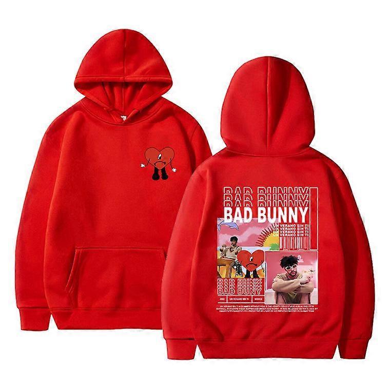 Sudadera con Capucha del Álbum Musical Un Ti de Bad Bunny Retro Unisex Sudadera Ropa de Calle de Rapero Múltiples Colores Tallas