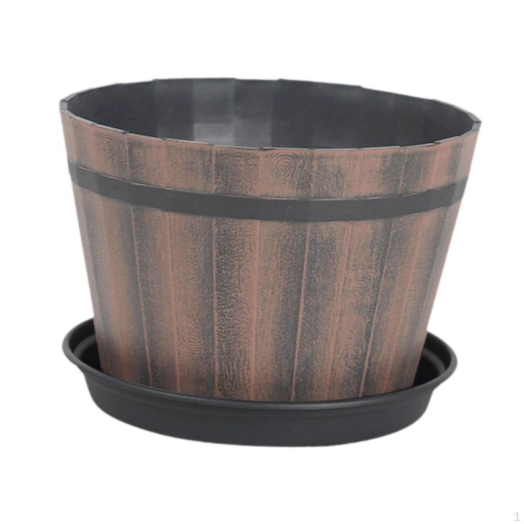 Sudový květináč, Multifunkční rustikální květináč pro stolní rostlinnou zahradu