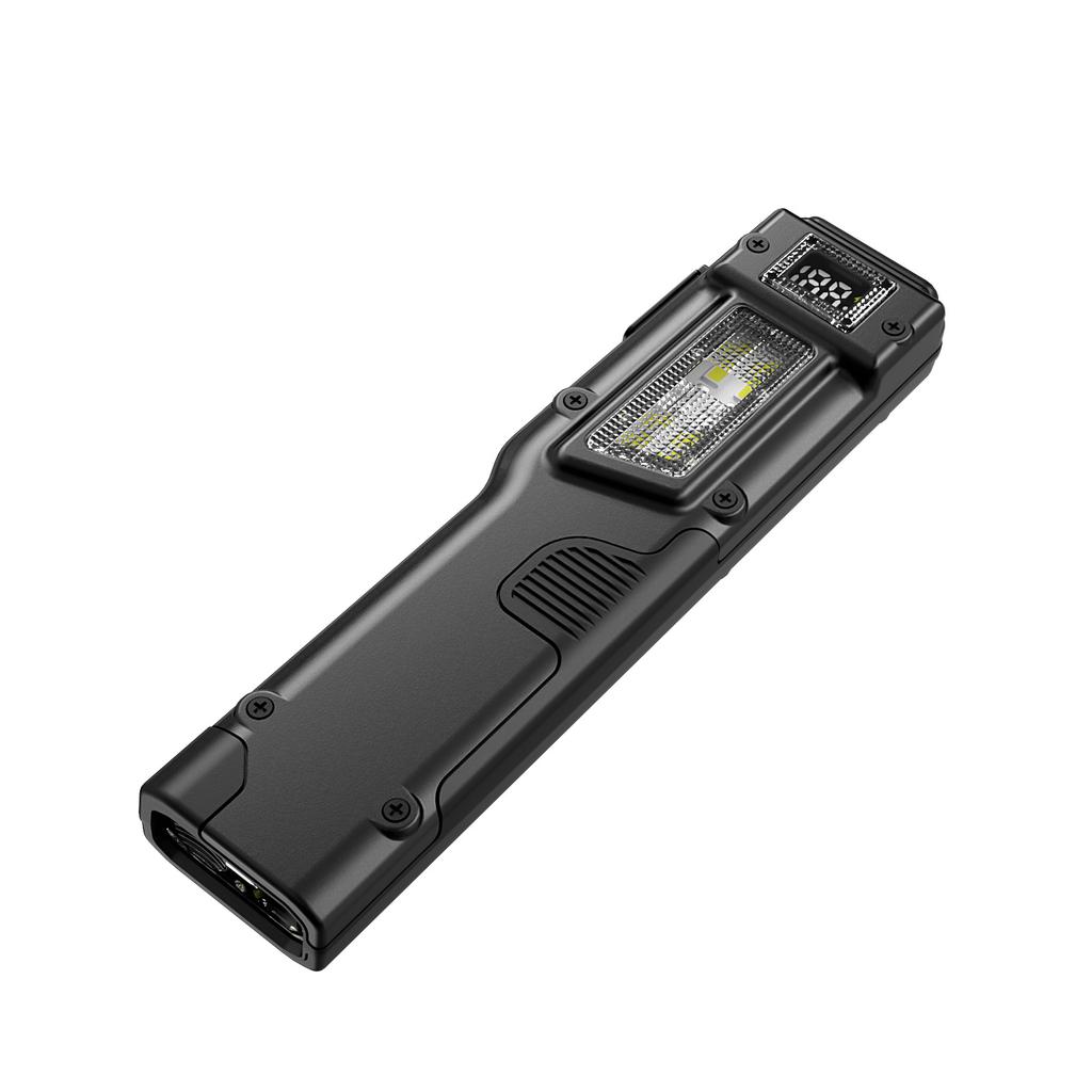 New Portable Flashlight Ultra-thin Rechargeable LED Flashlight Portable Work Light, Cold Resistant, Camping, Patrol, Battery Display