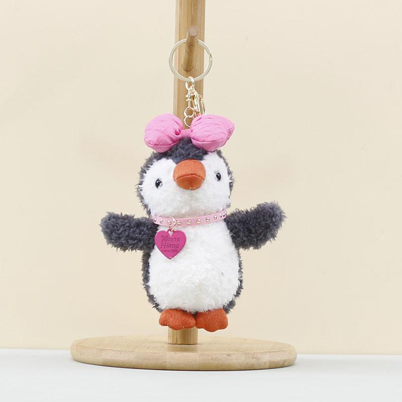 Penguin Stuffed Animal Keychain With Short Plush For Backpack Decor