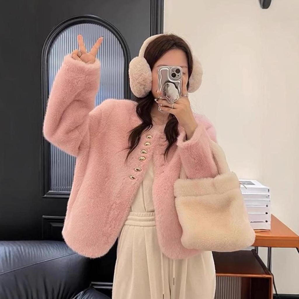 2024 Damen High-End Faux Nerzmantel - Herbst/Winter Locker geschnitten