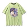 Summer Cartoon Ghost Killing Blade Summer Anime Cotton Cartoon Printing New Unisexs and Womens Casual Round Neck Short Sleeve