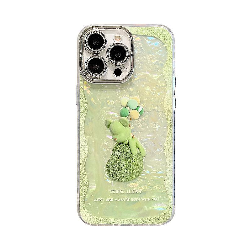 Balloon Violent Bear Bracelet Applicable To Apple 16promax Mobile Case 15 Shell Pattern 13 Huawei 14 All-inclusive Anti-fall