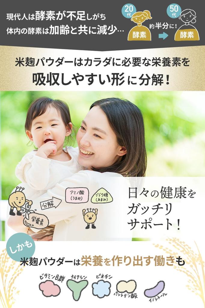 Hoshi Market Rice Koji Powder 125g by a registered Alive koji fungus Bottle and powder for double ease of use Raw koji dried at temperatures