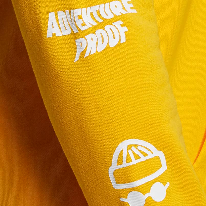 Adidas Neo Cartoon Print Hooded Long Sleeve Sweatshirt Men Sweatshirt Yellow HG6590