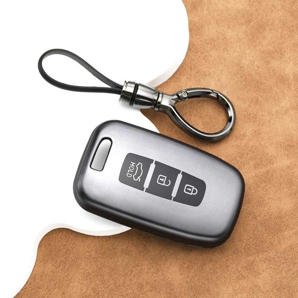 Gun Grey Tpu For Kia Sorento Optima Sportage K2 Forte Genesis Coupe Car Key Case Cover For Hyundai Ix35 Elantra Sonata Santa Fe